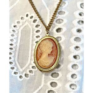 Vintage Victorian Cameo Necklace by Giovanni APA